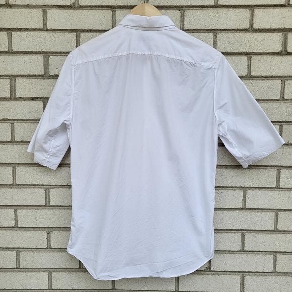 Valentino white short sleeve button up made in Italy 41 - Picture 2 of 10
